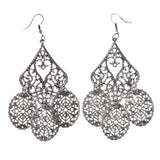 Silver-Tone Metal Dangle-Earrings #LQE3690