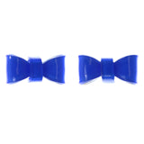 Bow Stud-Earrings Blue & White Colored #LQE3707