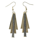 Glitter Sparkle Dangle-Earrings Gold-Tone & Silver-Tone Colored #LQE3719