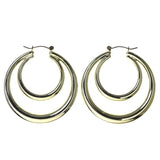 Gold-Tone Acrylic Hoop-Earrings #LQE3724