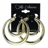 Gold-Tone Acrylic Hoop-Earrings #LQE3724