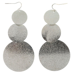 Silver-Tone Metal Dangle-Earrings