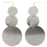 Silver-Tone Metal Dangle-Earrings