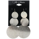 Silver-Tone Metal Dangle-Earrings