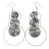 Silver-Tone Metal Dangle-Earrings #LQE3743