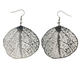 Leaf Dangle-Earrings Silver-Tone Color  #LQE3748