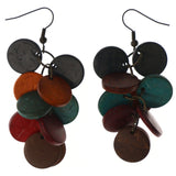 Colorful Wooden Dangle-Earrings #LQE3767