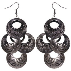 Silver-Tone Metal Dangle-Earrings #LQE3779