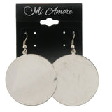 Silver-Tone Metal Dangle-Earrings LQE379