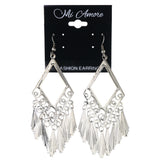 Silver-Tone Metal Dangle-Earrings #LQE3843