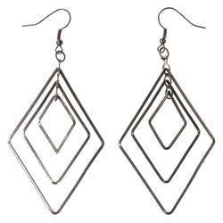 Silver-Tone Metal Dangle-Earrings #LQE3869