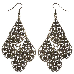 Gold-Tone Metal Dangle-Earrings #LQE3875