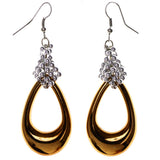 Orange & Silver-Tone Colored Acrylic Dangle-Earrings #LQE3929
