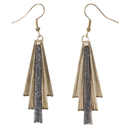 Sparkling Glitter Dangle-Earrings Gold-Tone & Silver-Tone Colored #LQE3938