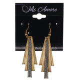 Sparkling Glitter Dangle-Earrings Gold-Tone & Silver-Tone Colored #LQE3938