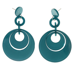 Blue Acrylic Drop-Dangle-Earrings #LQE3945