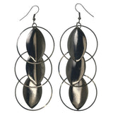 Silver-Tone Metal Dangle-Earrings #LQE3949