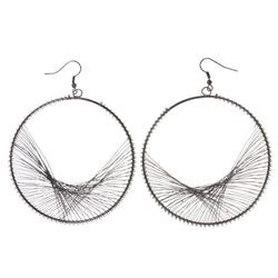 Silver-Tone Metal Dangle-Earrings #LQE3960