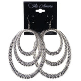 Silver-Tone Metal Dangle-Earrings #LQE3962