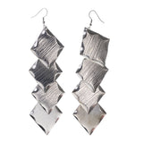 Silver-Tone Metal Dangle-Earrings #LQE3974