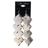 Silver-Tone Metal Dangle-Earrings #LQE3974