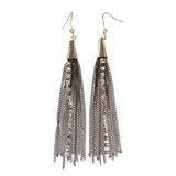 Crystal Dangle-Earrings With Tassel Accents  Gold-Tone Color #LQE3979