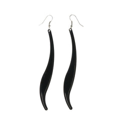 Black & Silver-Tone Colored Metal Dangle-Earrings #LQE3980