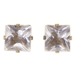 Simple Stud-Earrings Crystal Accents Silver-Tone & Gold-Tone #LQE3991