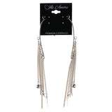 Tassel Ear-Wraps With Bead Accents Silver-Tone & Gold-Tone Colored #LQE4087