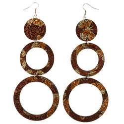 Butterfly Dangle-Earrings Brown & Orange Colored #LQE4092