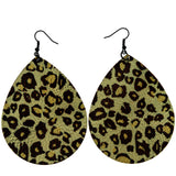 Gold-Tone & Brown Colored Metal Dangle-Earrings LQE409