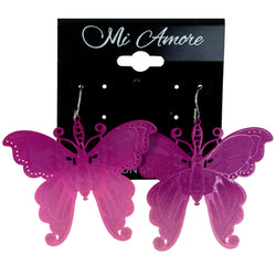 Ombre Butterfly Dangle-Earrings Purple & Pink Colored #LQE4103