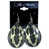 Yellow & Black Colored Metal Dangle-Earrings #LQE4119