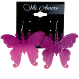 Ombre Butterfly Dangle-Earrings Purple & Pink Colored #LQE4135