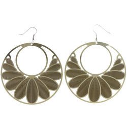 Gold-Tone Metal Dangle-Earrings #LQE4150