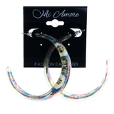 Flower Dangle-Earrings Blue & Multi Colored #LQE4158