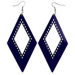 Purple Acrylic Dangle-Earrings #LQE4175