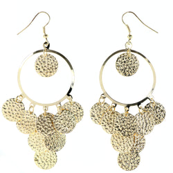 Gold-Tone Metal Dangle-Earrings #LQE4196