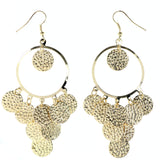 Gold-Tone Metal Dangle-Earrings #LQE4196