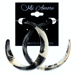 Pattern Dangle-Earrings Black & White Colored #LQE4204