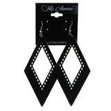 Black Acrylic Dangle-Earrings #LQE4269