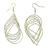 Gold-Tone Metal Dangle-Earrings #LQE4292