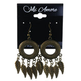 Leaf Dangle-Earrings Gold-Tone Color  #LQE4353