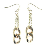 Chain Dangle-Earrings Gold-Tone Color  #LQE4370