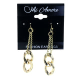 Chain Dangle-Earrings Gold-Tone Color  #LQE4370