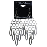 Silver-Tone Metal Dangle-Earrings #LQE4383