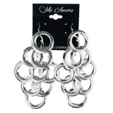 Silver-Tone Metal Dangle-Earrings #LQE4398