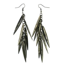 Gold-Tone Metal Dangle-Earrings #LQE4399