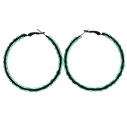 Mi Amore Hoop-Earrings Black/Green