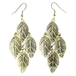 Leaf Chandelier-Earrings Gold-Tone Color  #LQE4429